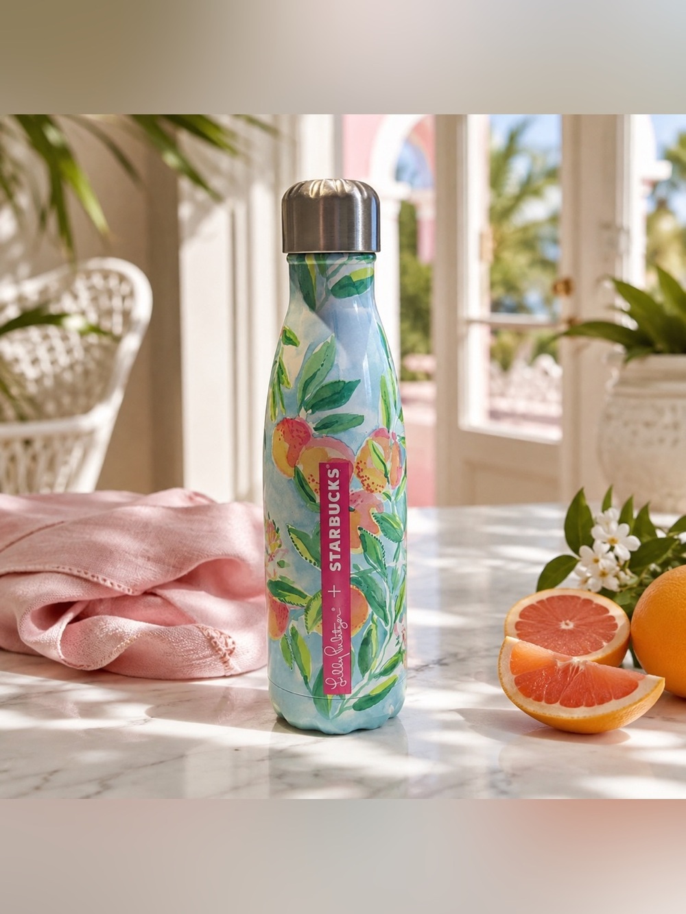 Lilly Pulitzer x Starbucks x S’well Fresh Squeezed 17 oz Water Bottle
